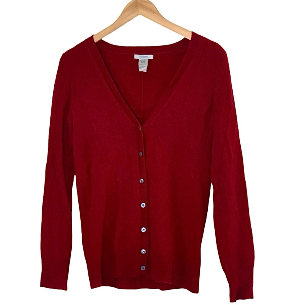 Gap | Cashmere red cardigan sweater size small